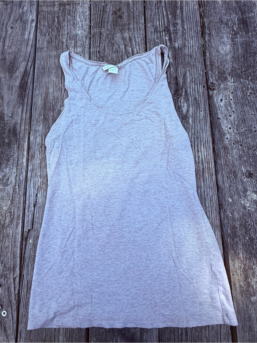 H&M Light Gray Scoop Neck Crop Tank